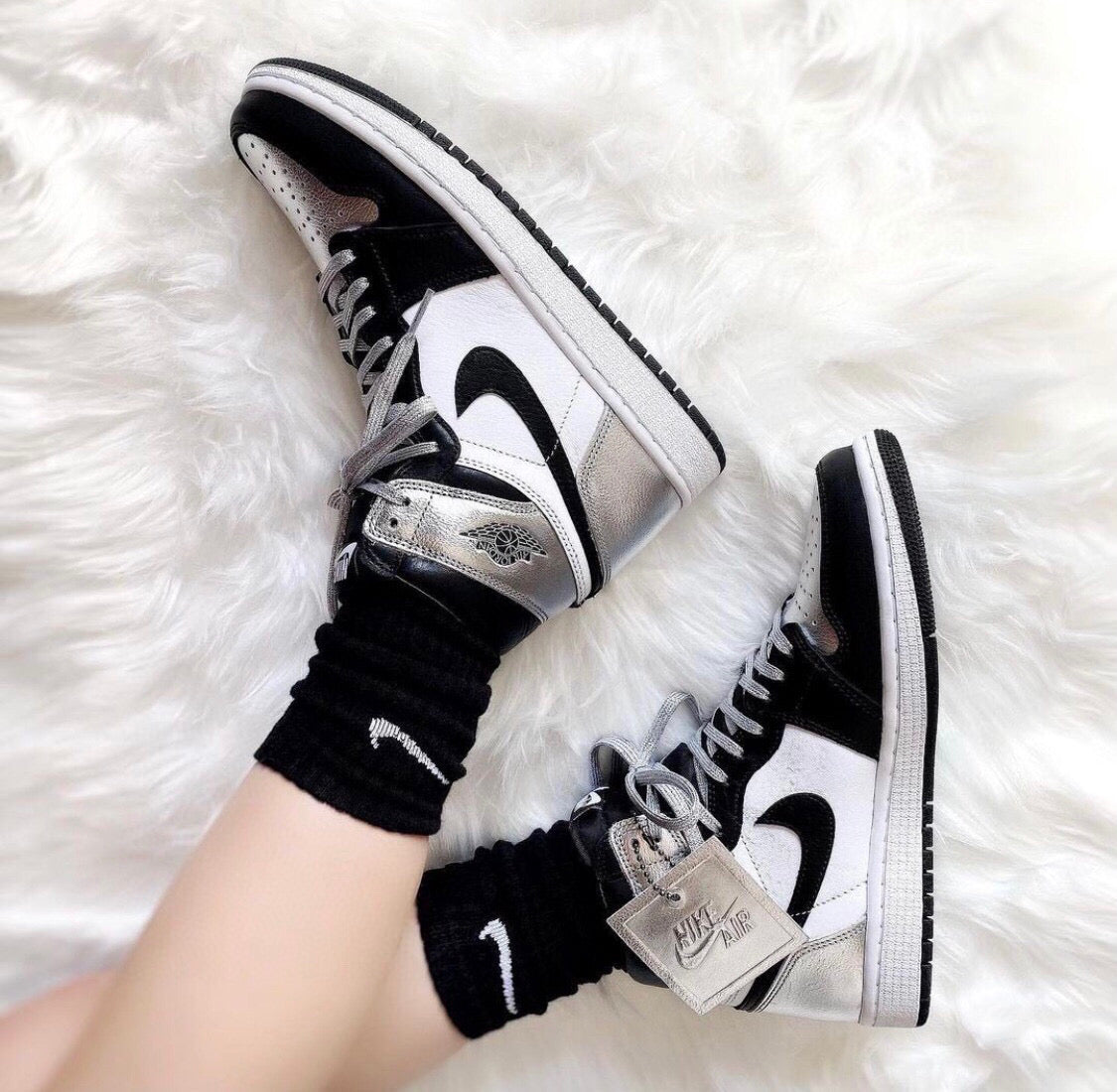 GLM - AJ1 High Black Silver