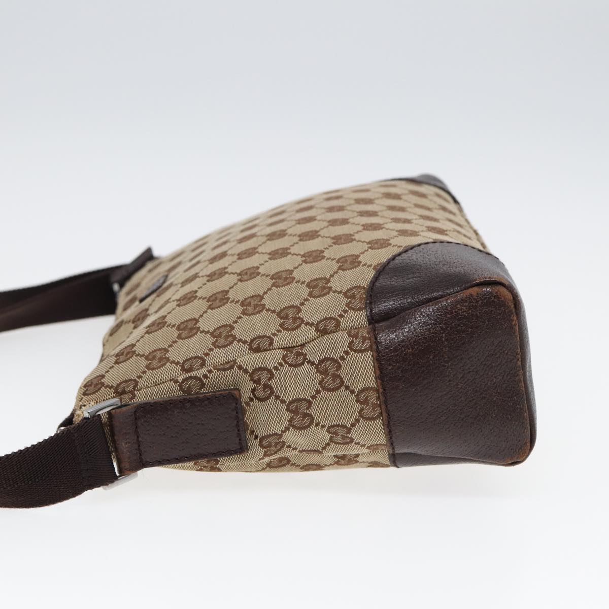 GUCCI GG Canvas Shoulder Bag Beige 114273 84223