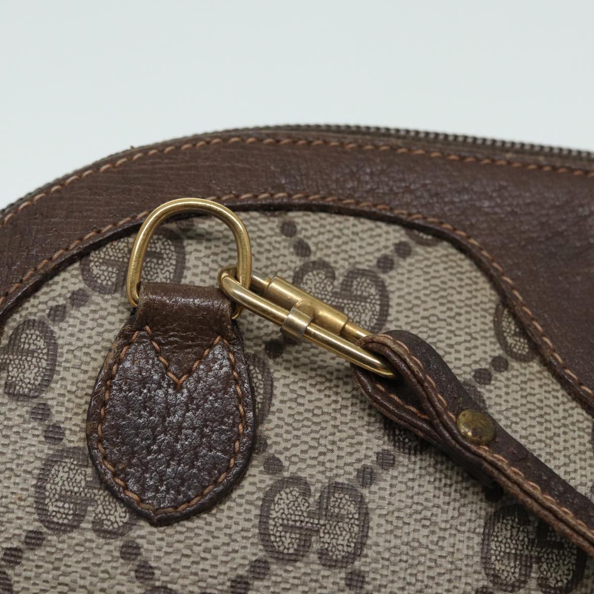 GUCCI GG Canvas Web Sherry Line Shoulder Bag PVC Beige 904 02 047 84424