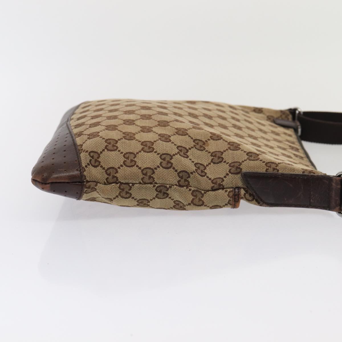 GUCCI GG Canvas Shoulder Bag Beige 145857 84432