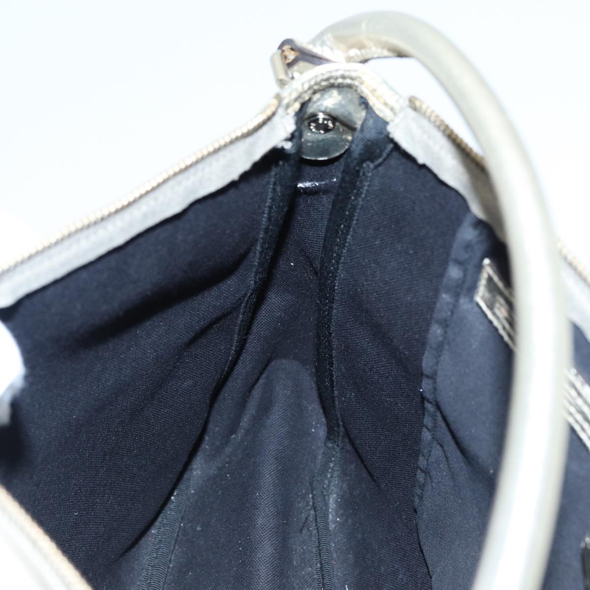 GUCCI GG Canvas Shoulder Bag PVC Leather White 84436