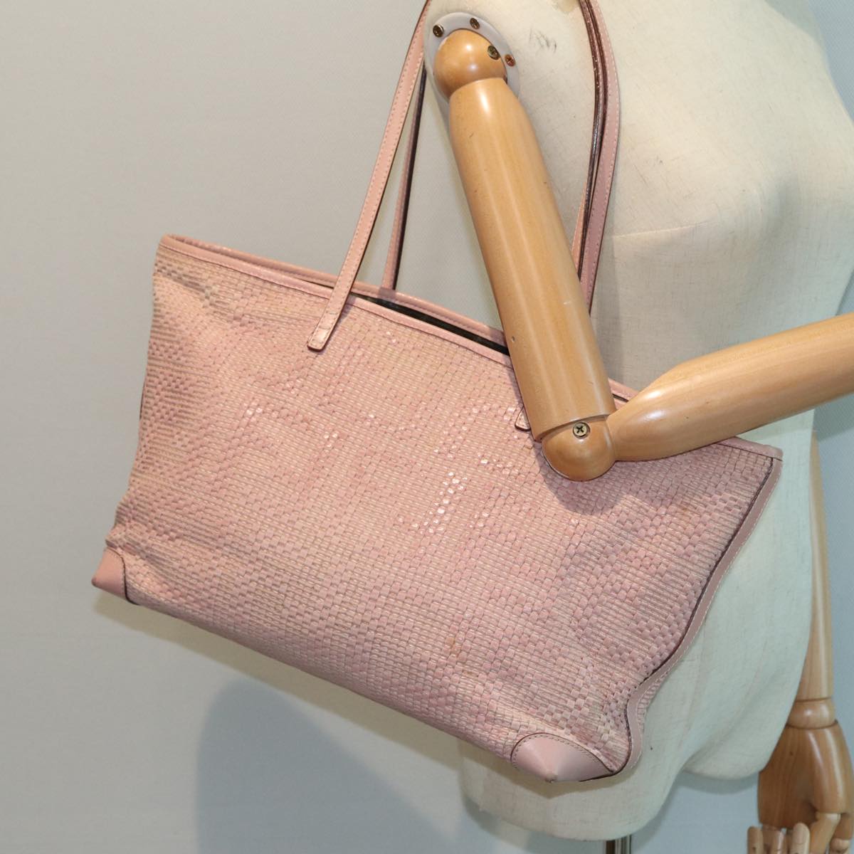 FENDI Tote Bag Leather Pink 84444