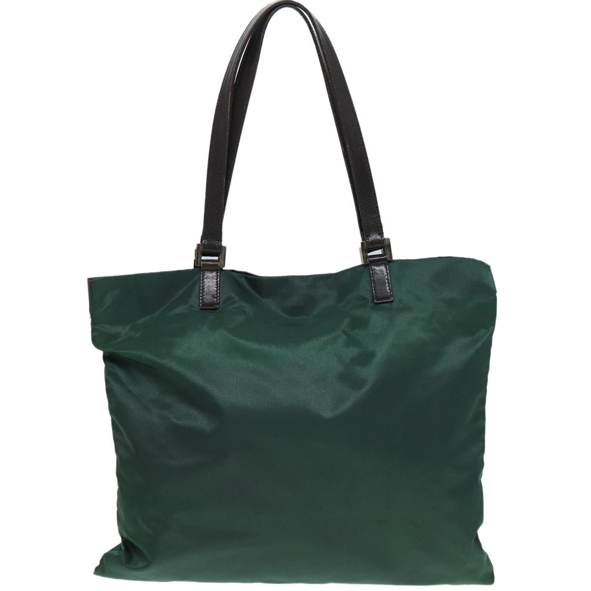 FENDI Tote Bag Nylon Leather Green Brown 84445