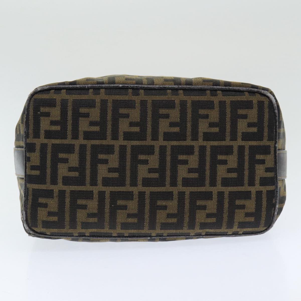 FENDI Zucca Canvas Vanity Pouch Brown Black 84448