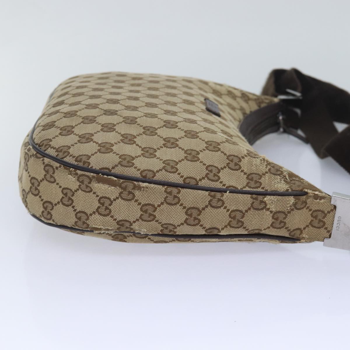 GUCCI GG Canvas Shoulder Bag Beige 122790 84458
