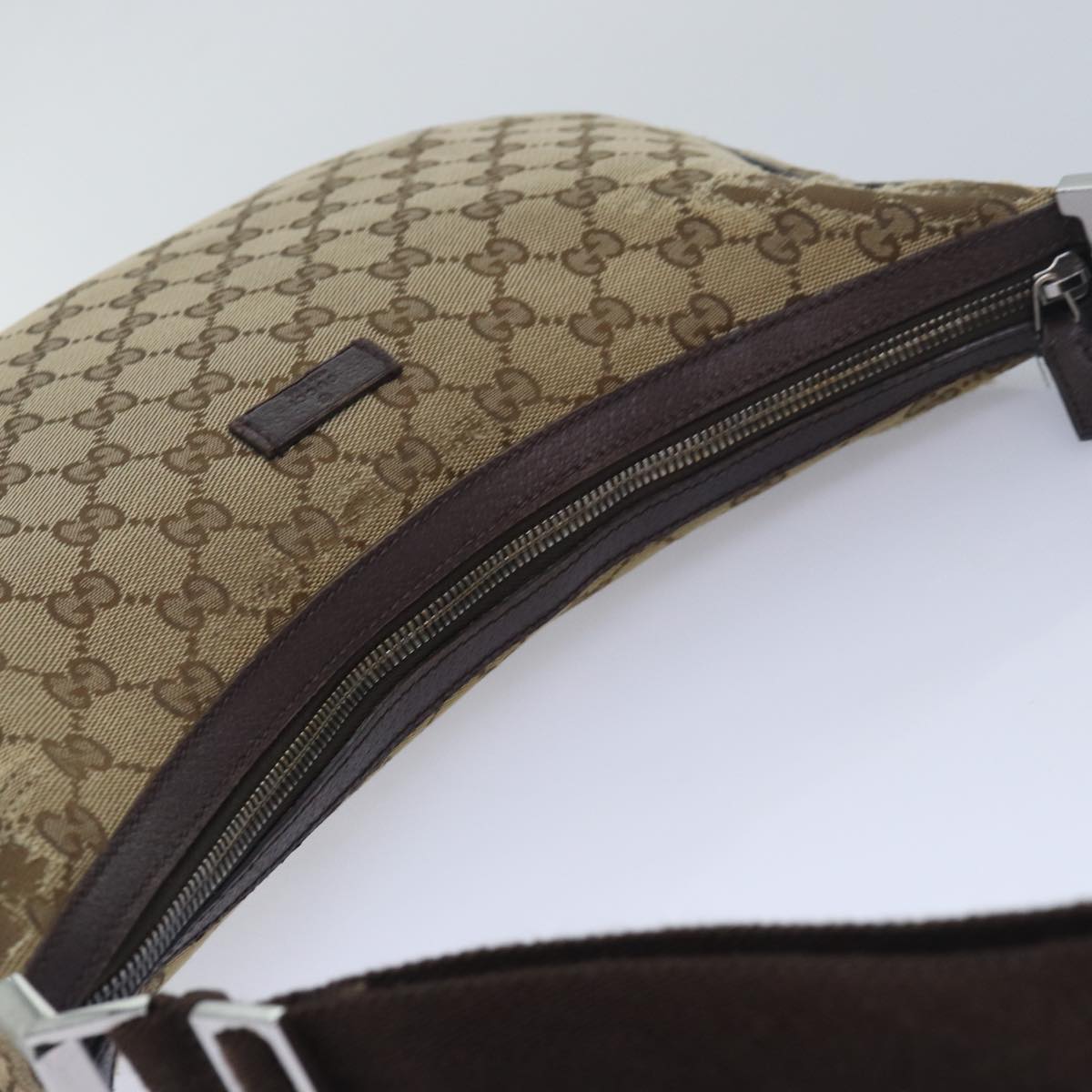 GUCCI GG Canvas Shoulder Bag Beige 122790 84458