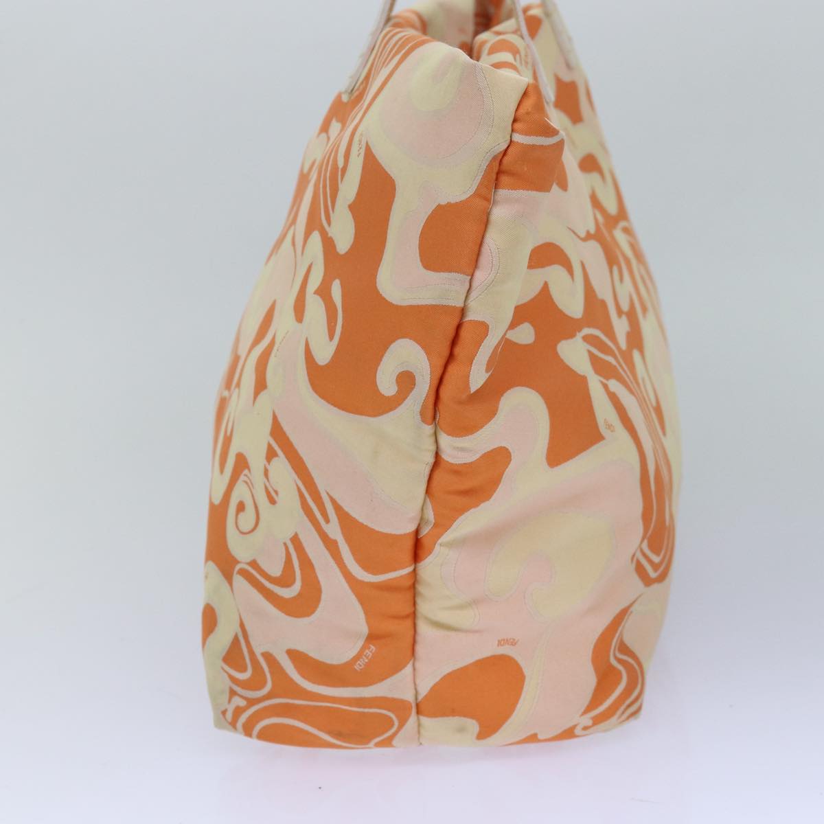 FENDI Tote Bag Canvas Orange Gold 84555