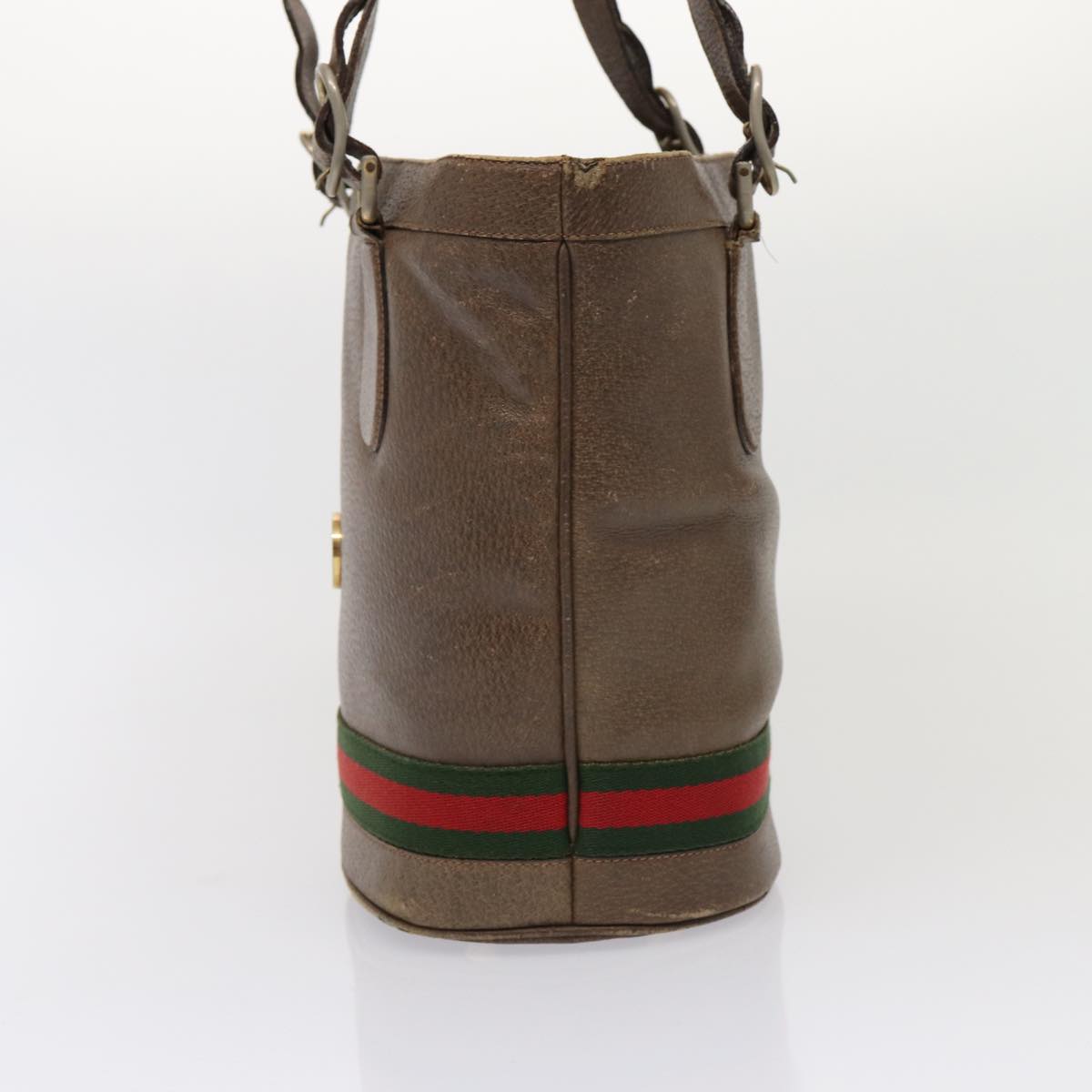 GUCCI Web Sherry Line Chain Bag Leather Patent 3Set Brown Red Green 84597