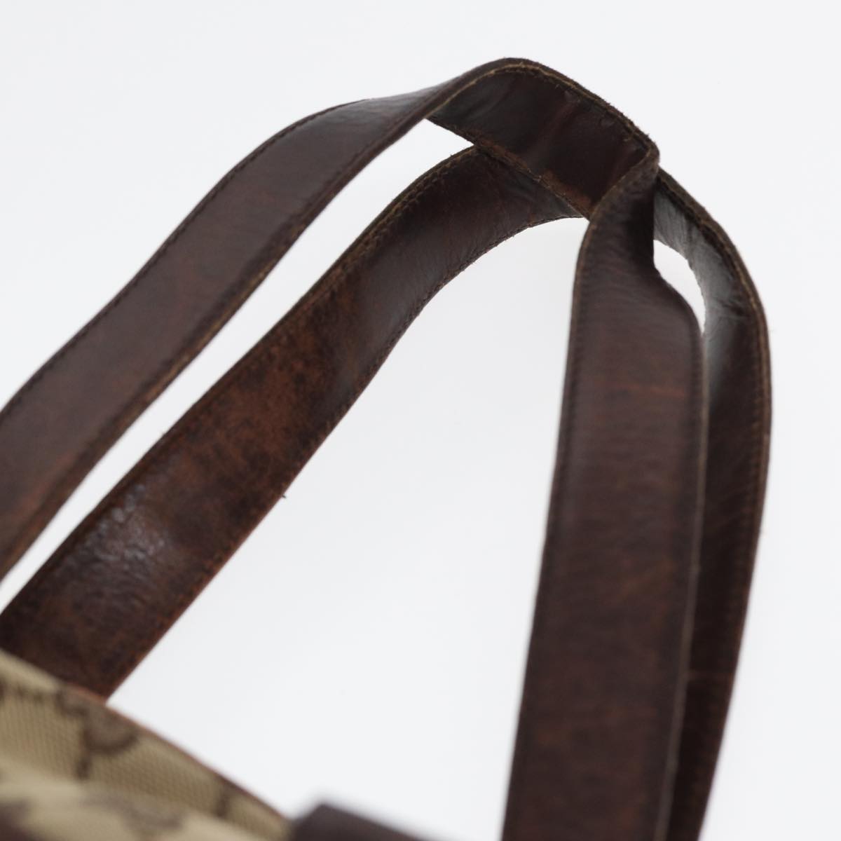 GUCCI GG Canvas Tote Bag Beige Brown 153238 84604