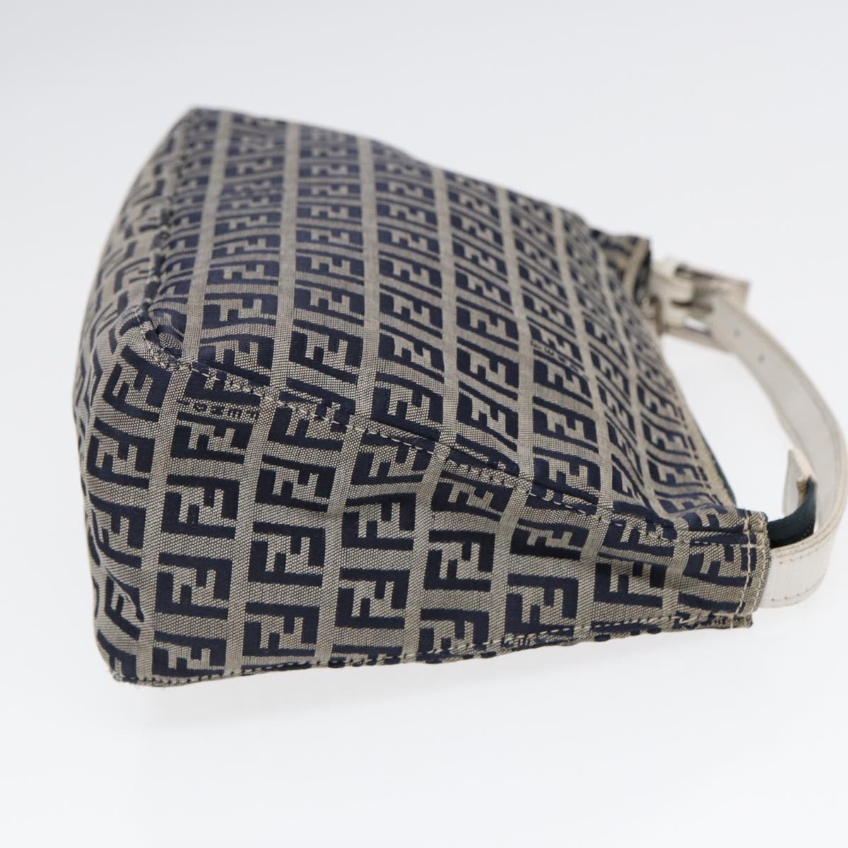 FENDI Zucchino Canvas Accessory Pouch Navy 84615