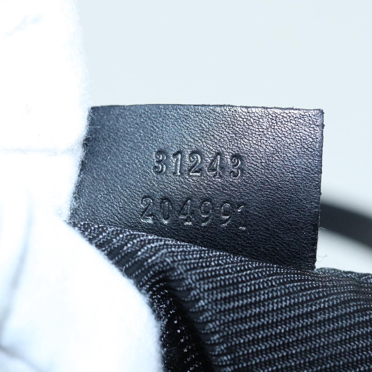 GUCCI GG Canvas Tote Bag Silver Black 31243 84661