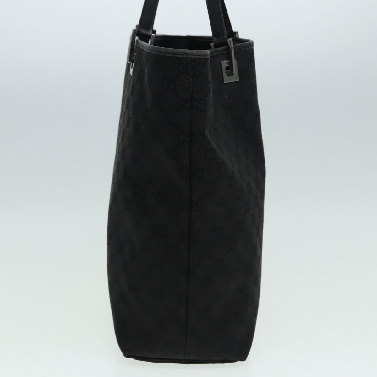 GUCCI GG Canvas Tote Bag Silver Black 31243 84661