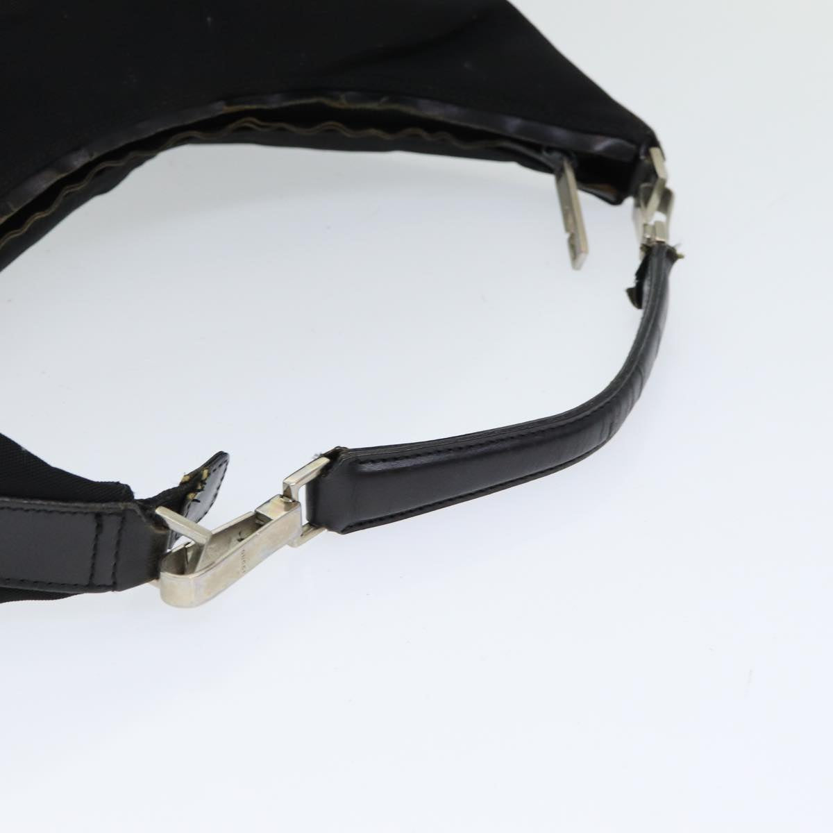 GUCCI Shoulder Bag Canvas Black Silver 001 2113 1955 84672