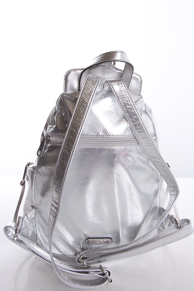 Rebecca Minkoff Silver Metallic Backpack