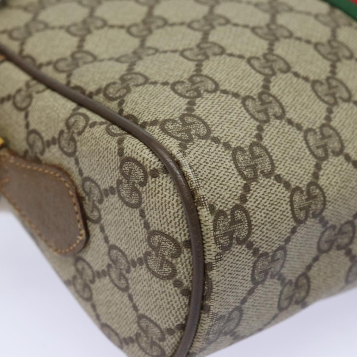 GUCCI GG Supreme Web Sherry Line Shoulder Bag PVC Beige Red 56 02 005 84754