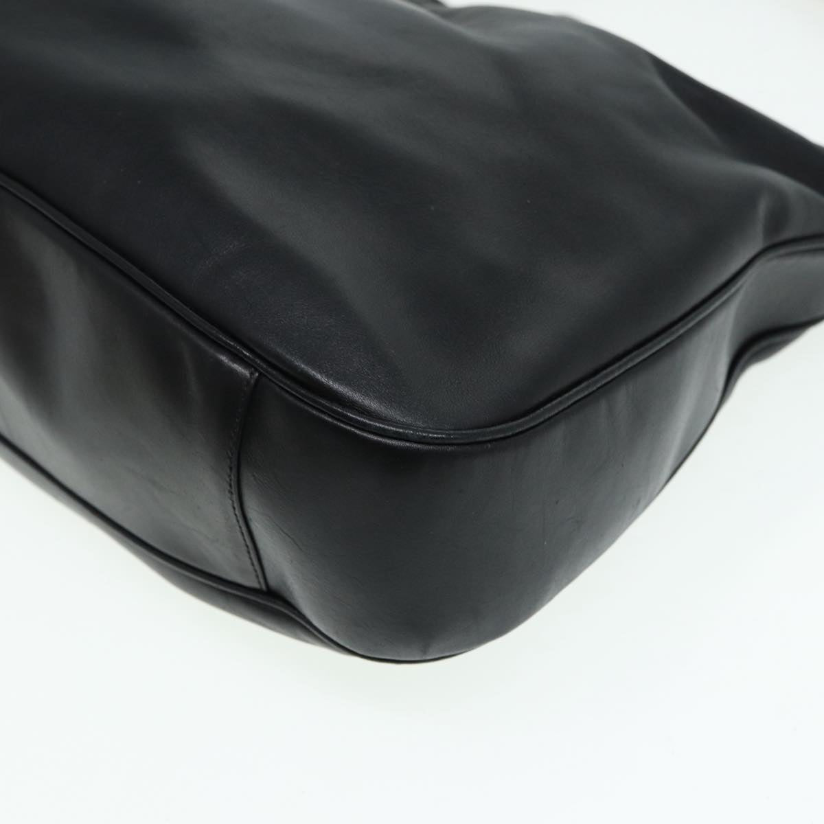 GUCCI Bamboo Shoulder Bag Leather 2way Black 001 0166 1577 84761