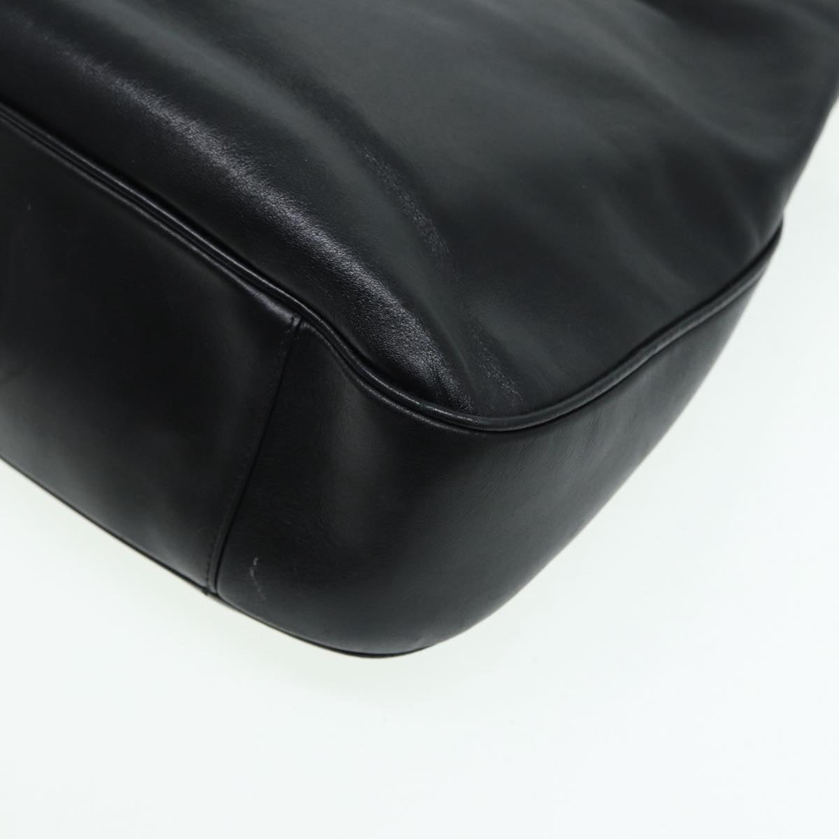 GUCCI Bamboo Shoulder Bag Leather 2way Black 001 0166 1577 84761