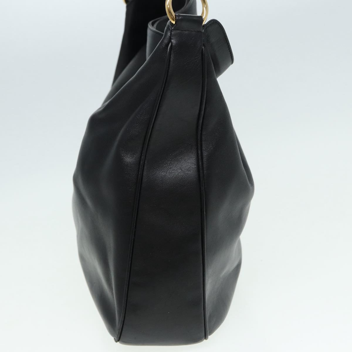 GUCCI Bamboo Shoulder Bag Leather 2way Black 001 0166 1577 84761