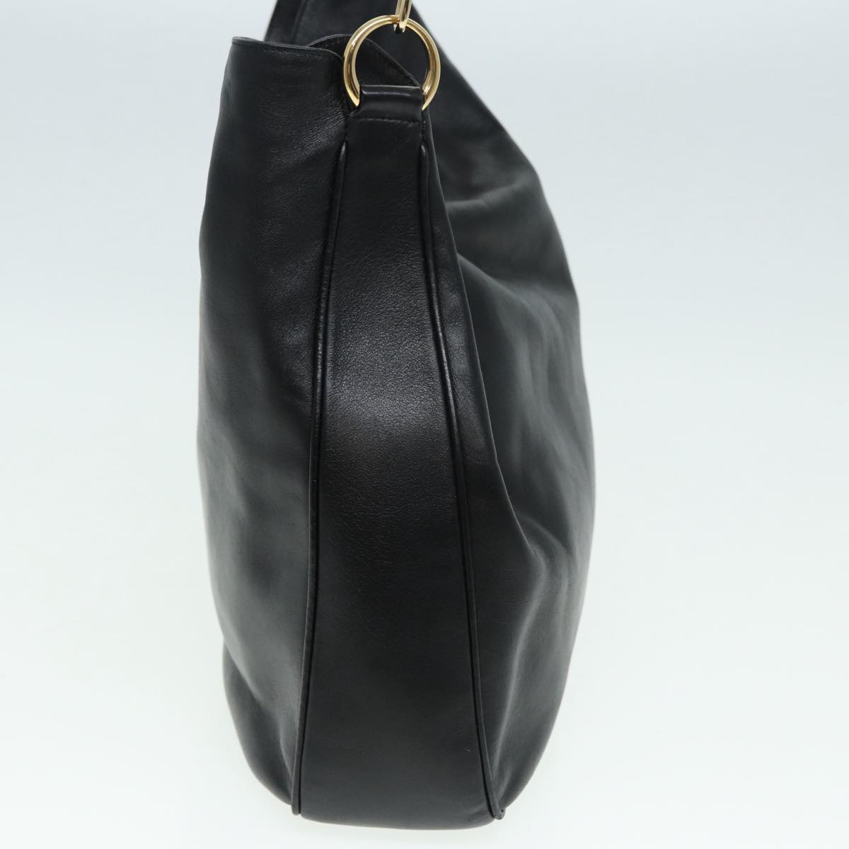 GUCCI Bamboo Shoulder Bag Leather 2way Black 001 0166 1577 84761