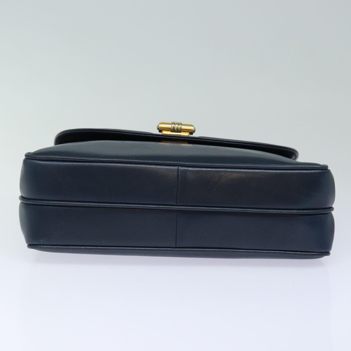 GUCCI Hand Bag Leather Navy 84810