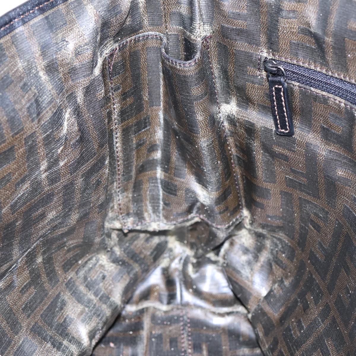 FENDI Tote Bag Leather Black 84824