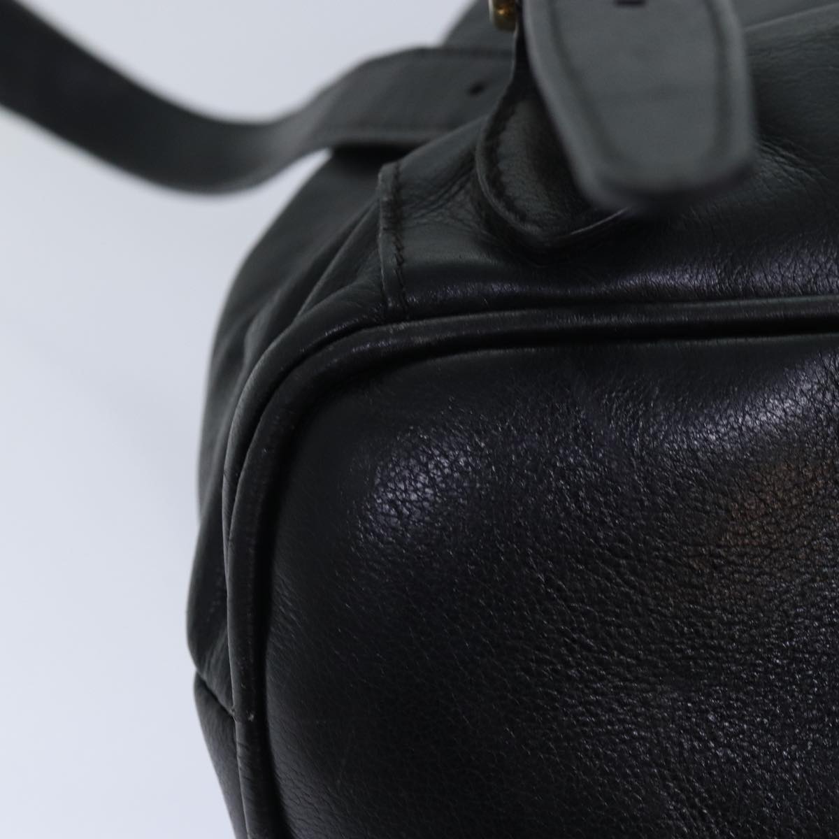 GUCCI Bamboo Backpack Leather Black Gold 003 2058 0016 85154