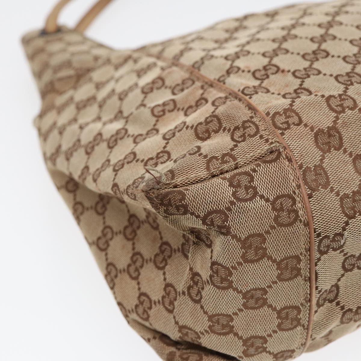 GUCCI GG Canvas Tote Bag Beige 101292 85180
