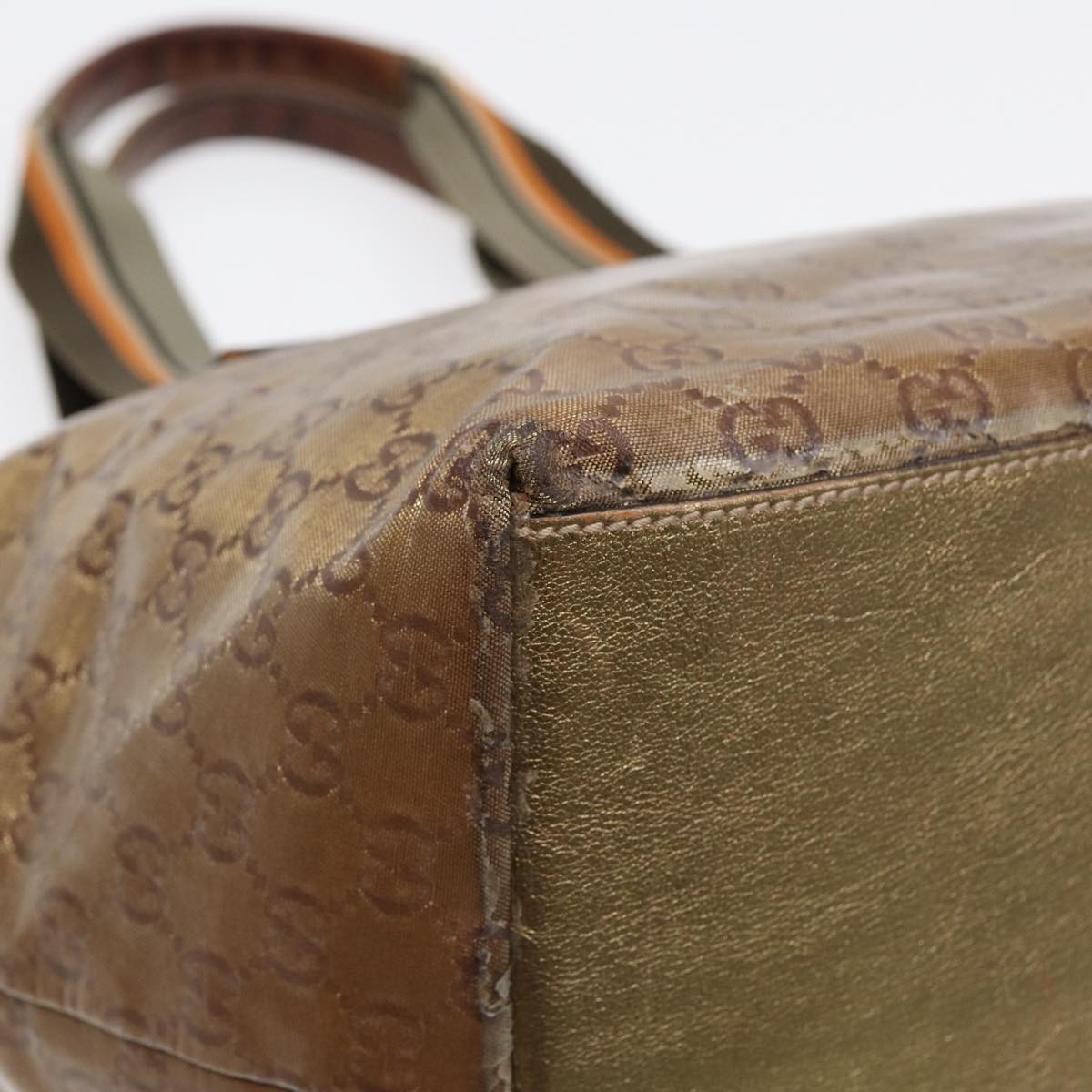 GUCCI GG Crystal Tote Bag Gold 131230 85181
