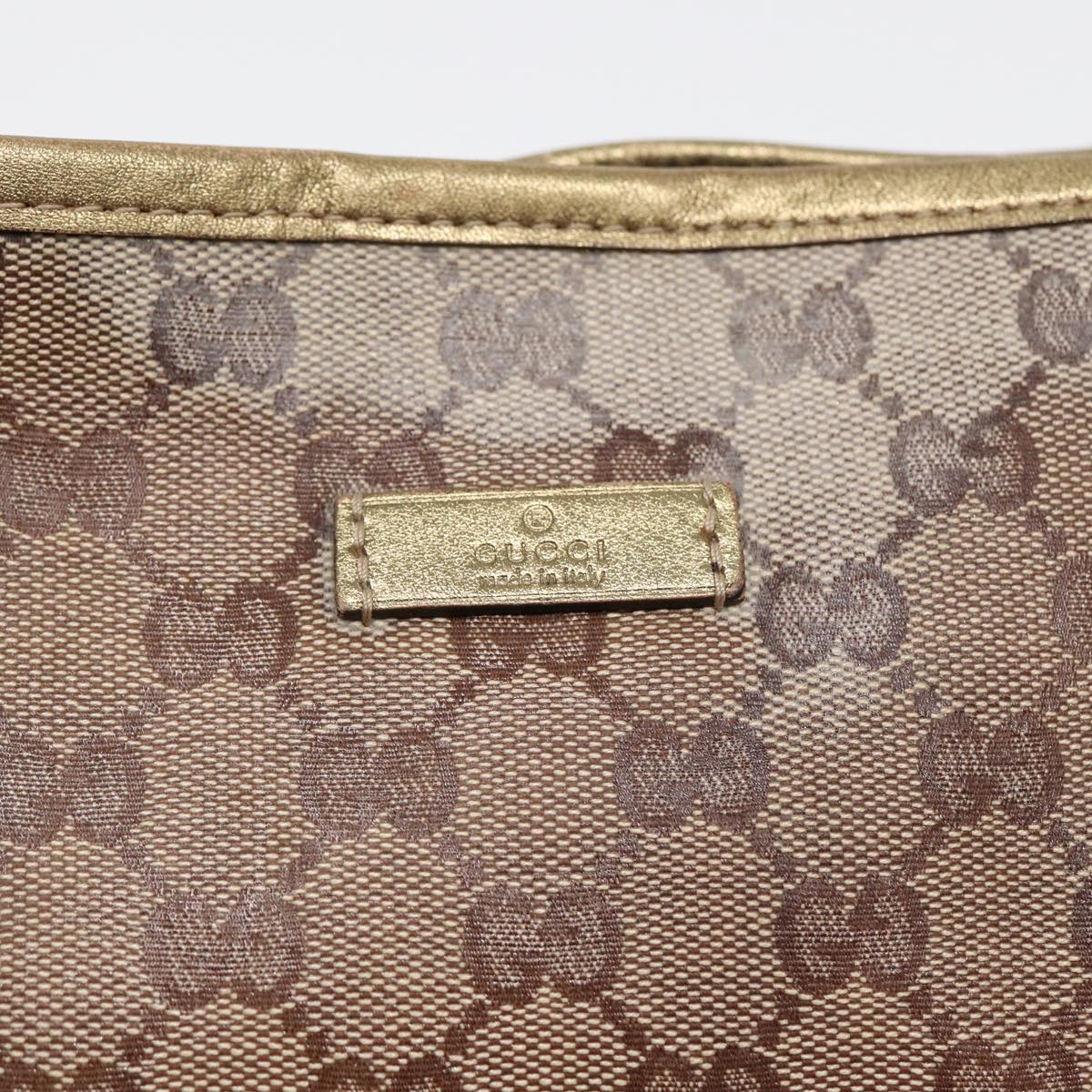 GUCCI GG Crystal Tote Bag Gold Beige 197953 85182