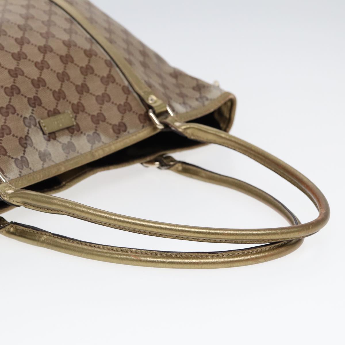 GUCCI GG Crystal Tote Bag Gold Beige 197953 85182