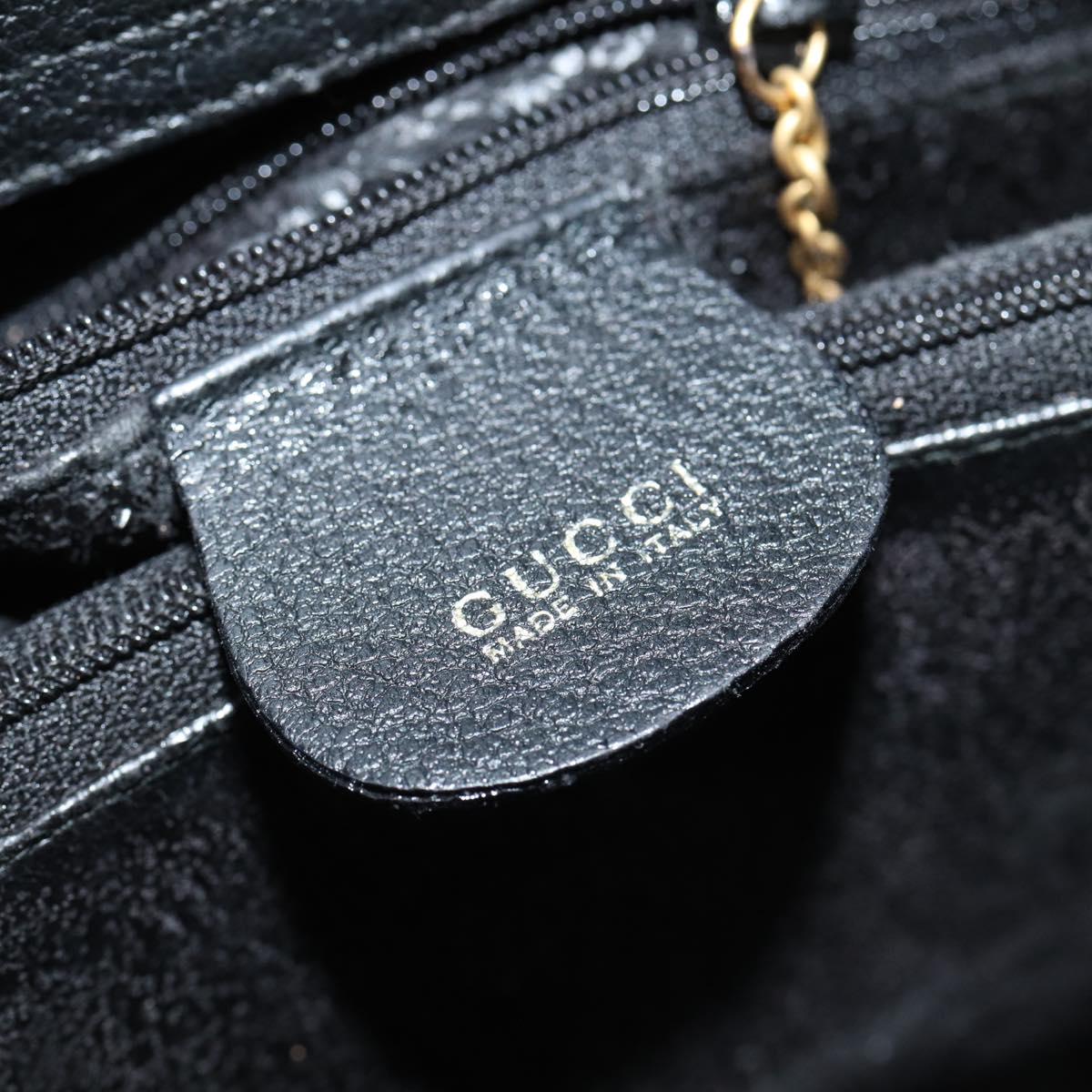GUCCI Bamboo Hand Bag Suede Black Gold 002 1186 0260 85184