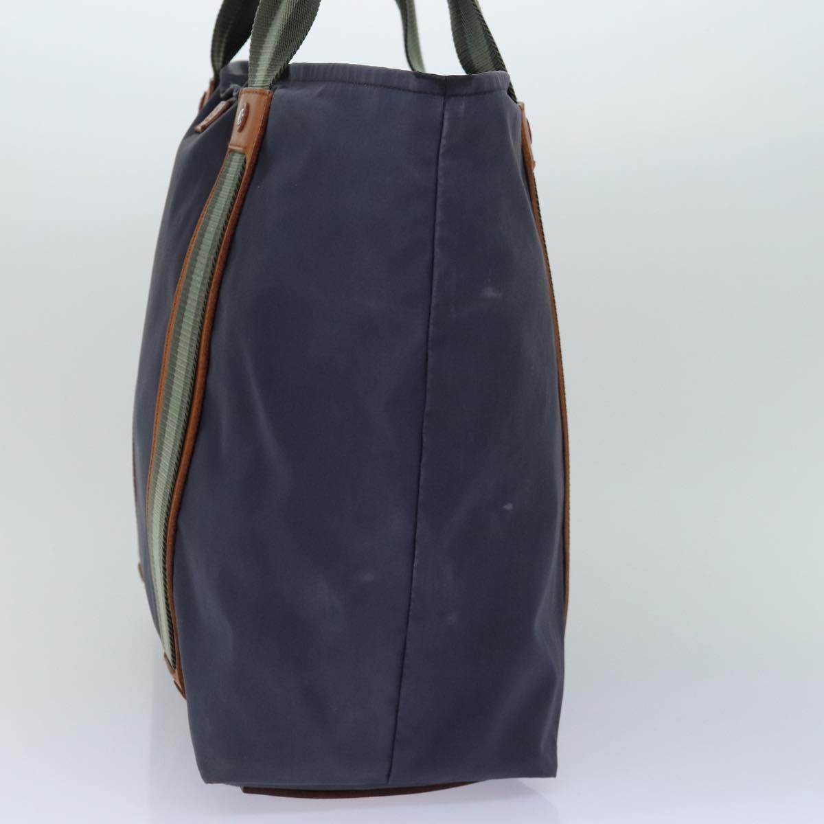 GUCCI Tote Bag Nylon Khaki Silver 85282