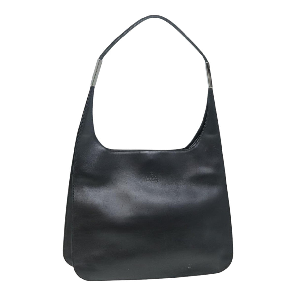 GUCCI Shoulder Bag Leather Silver Black 001 3167 85392