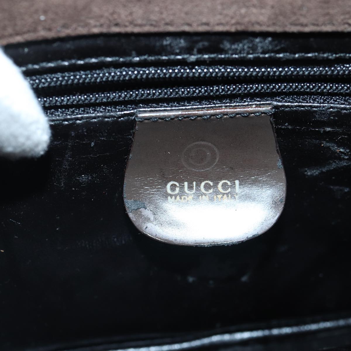 GUCCI Shoulder Bag Leather Gold Brown 001 2058 1764 0 85409
