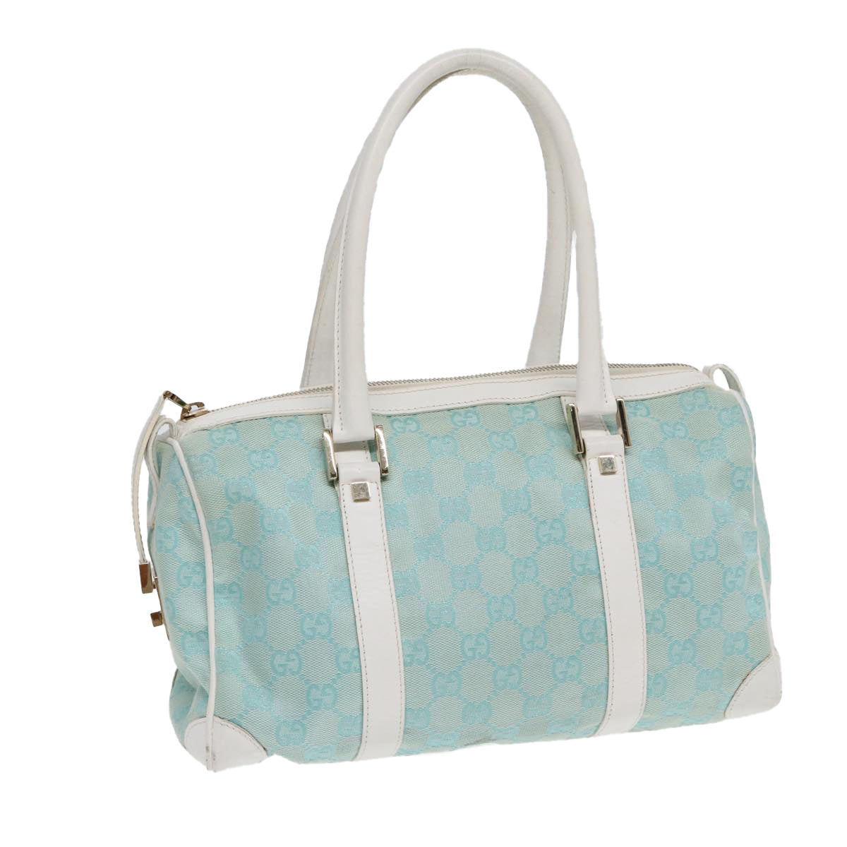 GUCCI GG Canvas Hand Bag Peppermint Gold 000 0851 85472