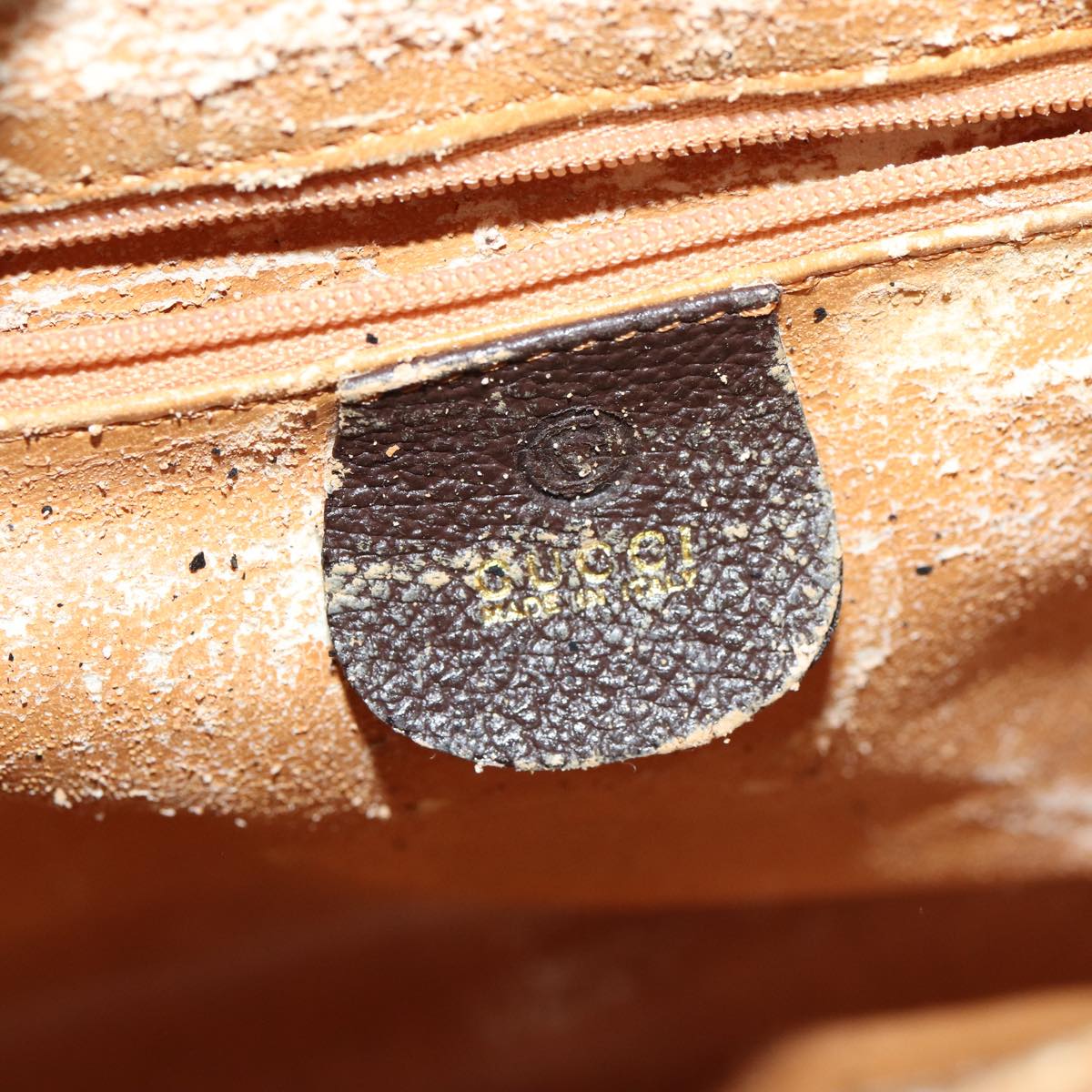 GUCCI Bamboo Hand Bag Suede Leather Brown Gold 002 1095 0260 85478
