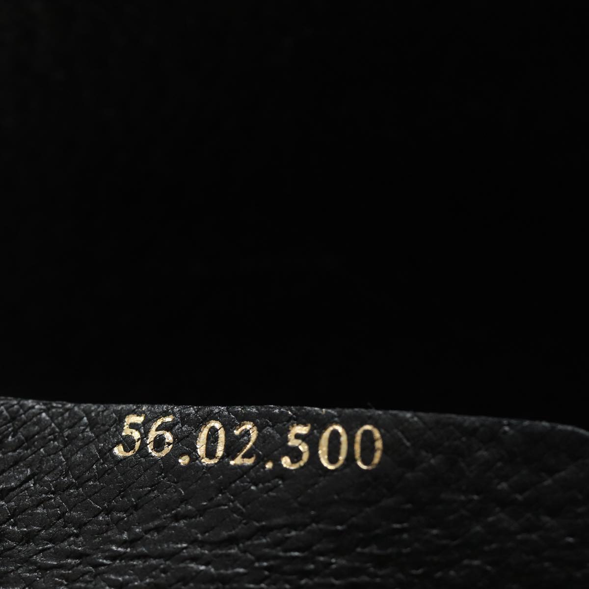 GUCCI Clutch Bag Leather Black Gold 85496