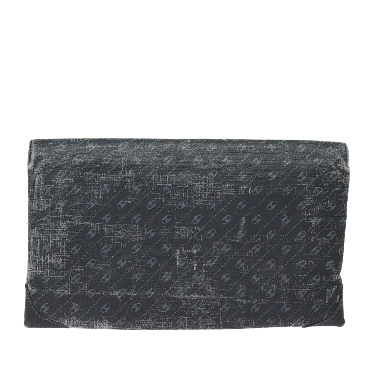 GUCCI Clutch Bag Leather Black Gold 85496