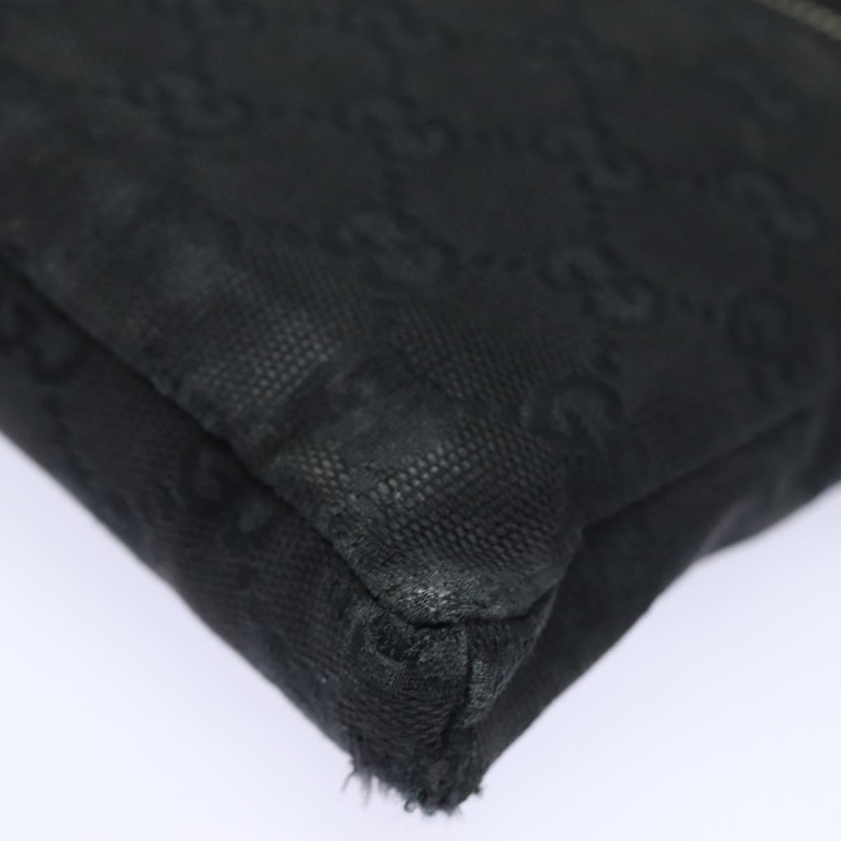 GUCCI GG Canvas Waist bag Black Silver 28566 85497