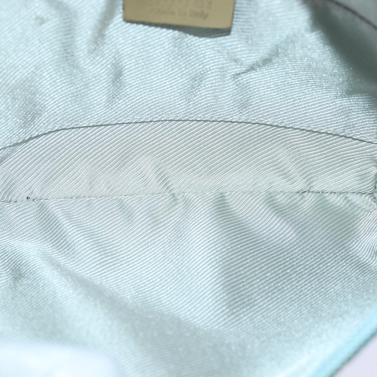 GUCCI GG Canvas Shoulder Bag Light Blue Gold 005 0813 85517