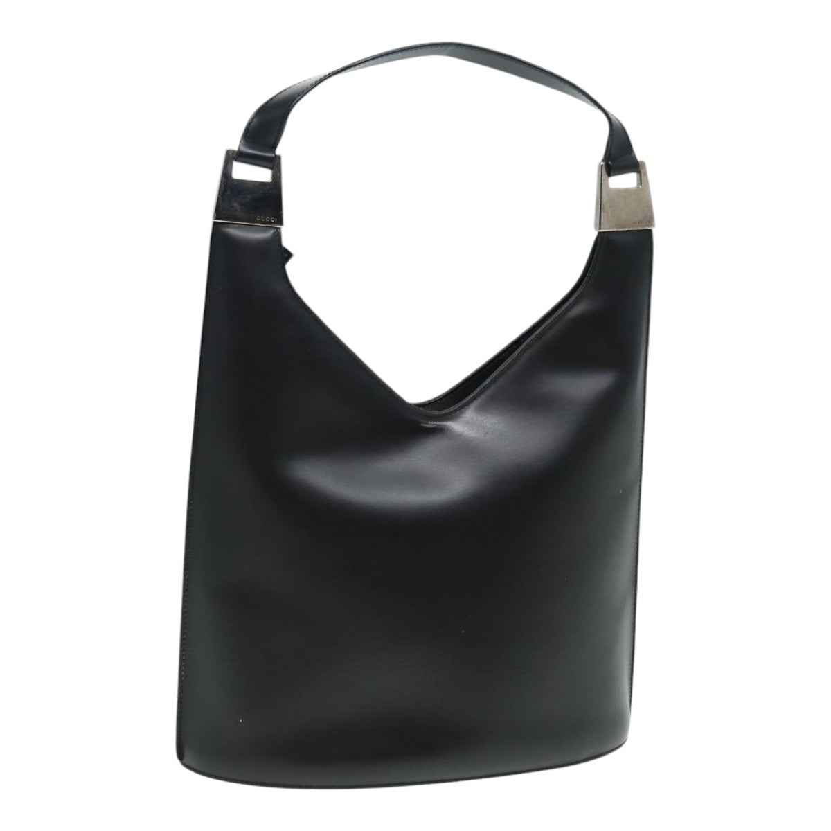 GUCCI Hand Bag Leather Black Silver 001 3010 85529