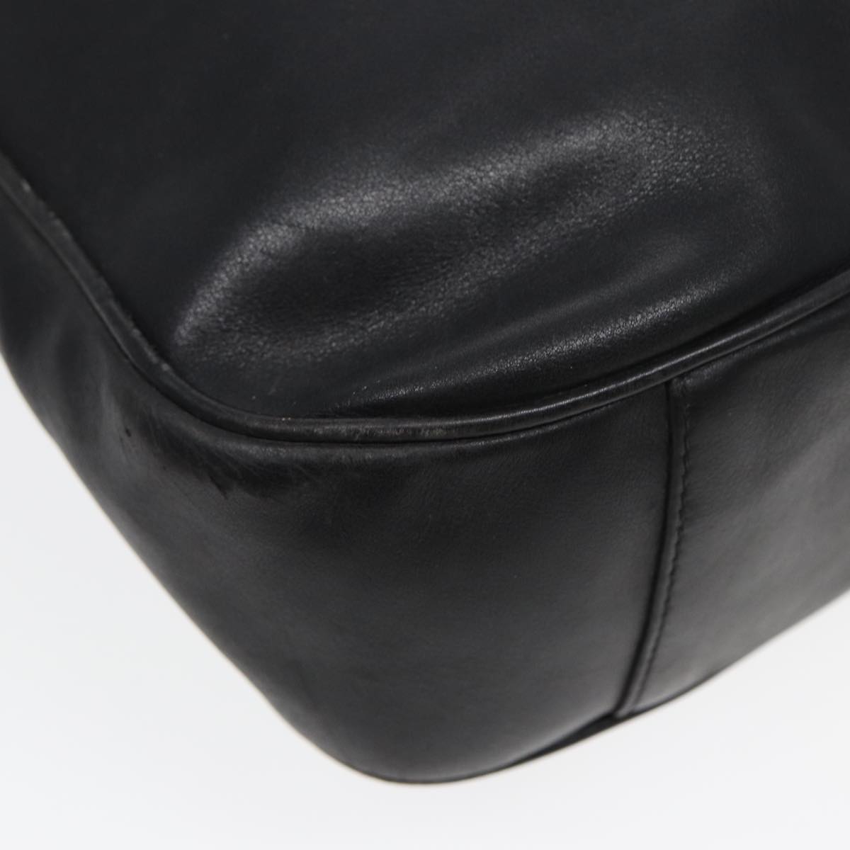 GUCCI Bamboo Hand Bag Leather Black 001 3754 1577 85536