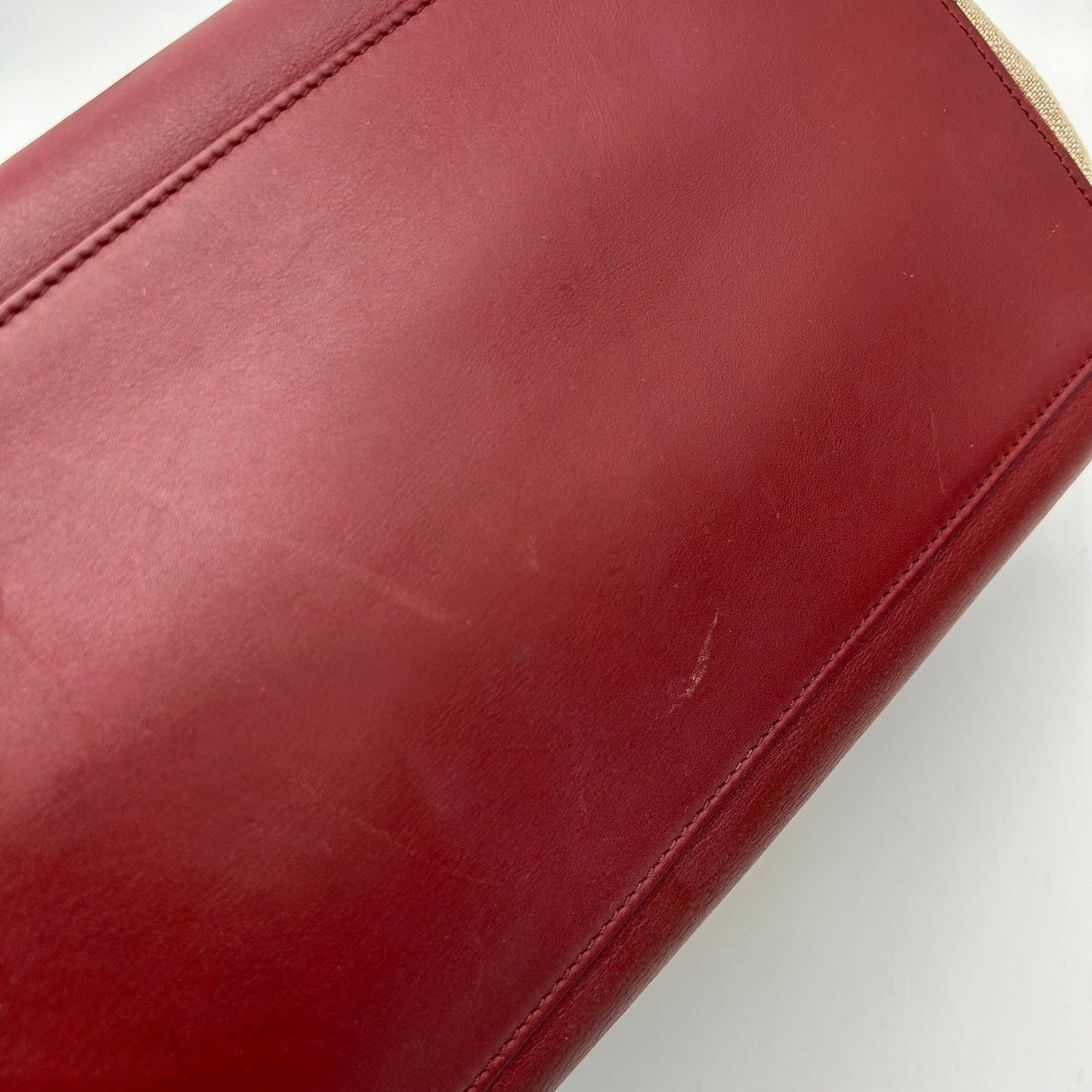 Celine Medium Tricolor Black Burgundy Beige Trapeze Bag