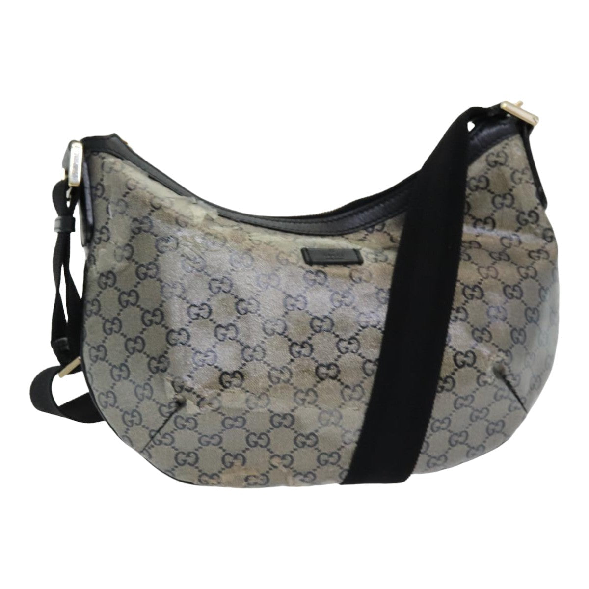 GUCCI GG Crystal Shoulder Bag Gold Navy 181092 85615