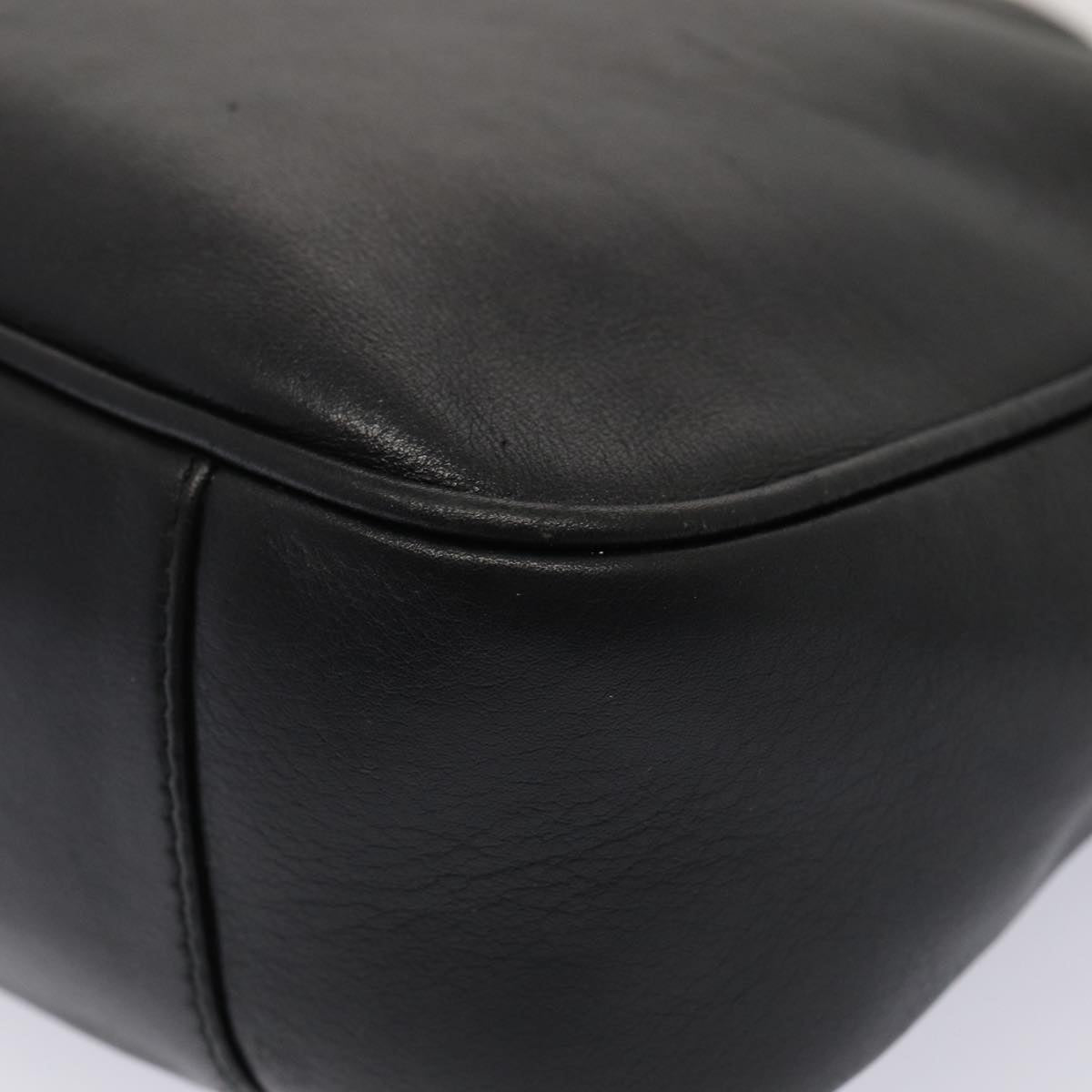 GUCCI Bamboo Hand Bag Leather 2way Black Gold 001 2113 1638 85616
