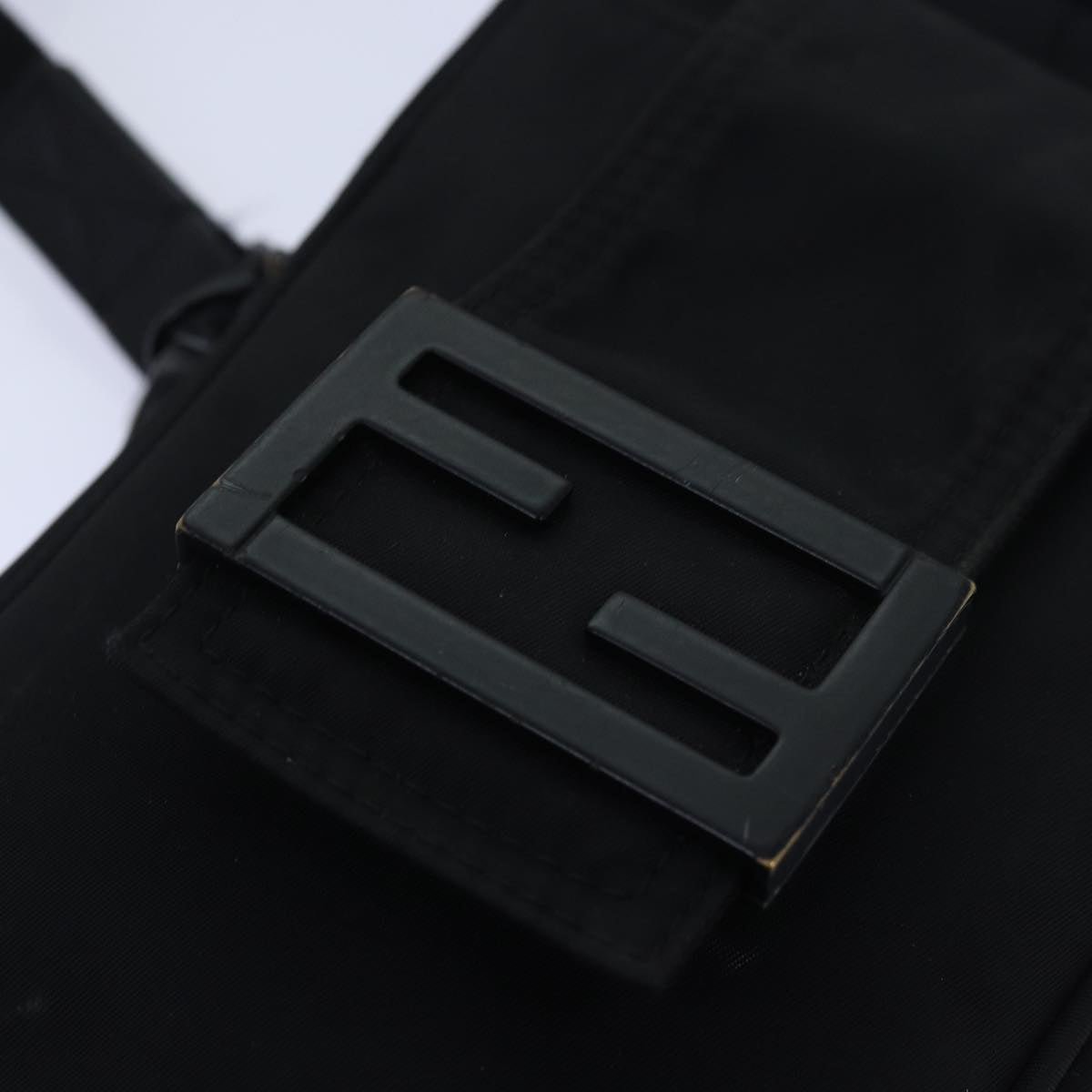 FENDI Shoulder Bag Nylon Black 85694