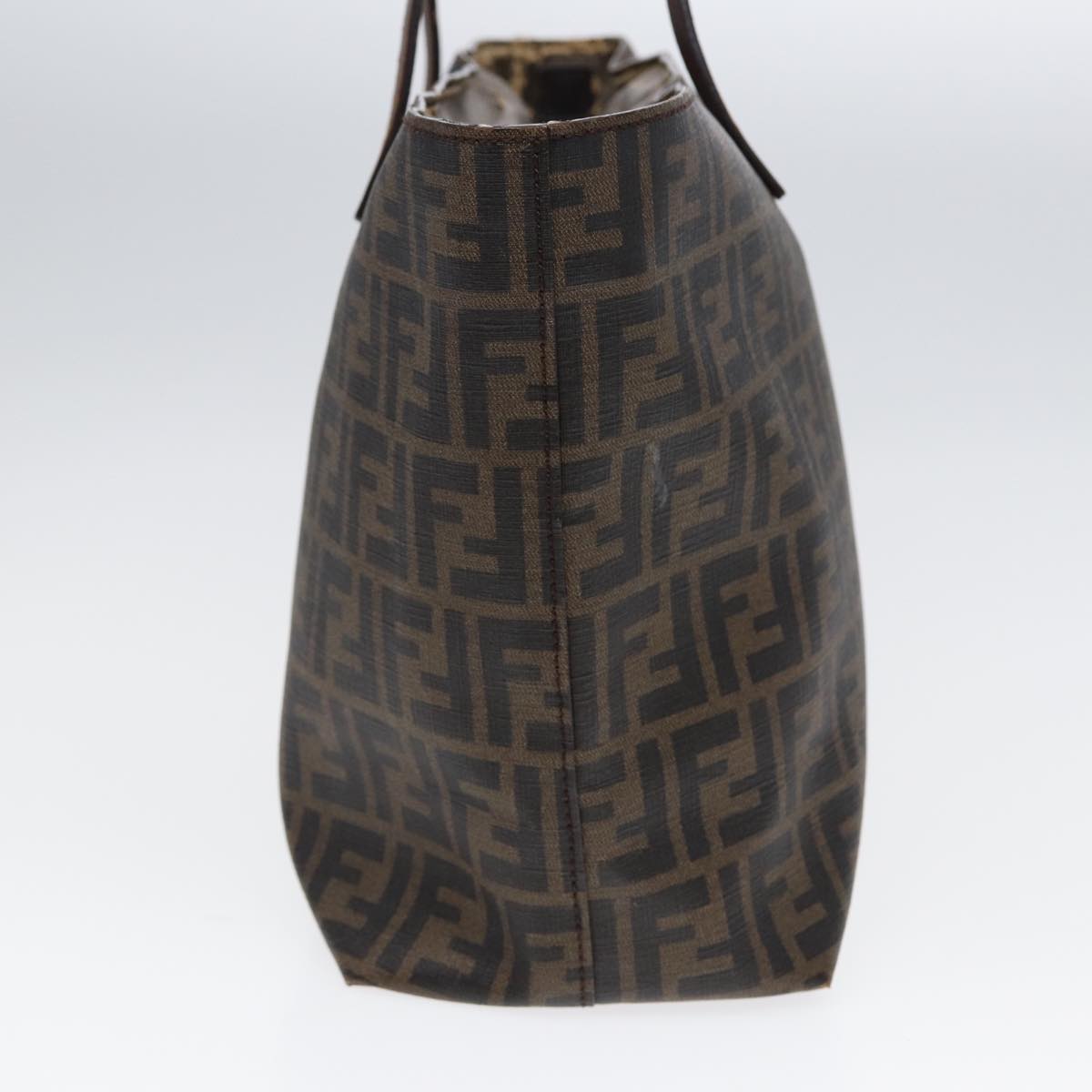 FENDI Zucca Canvas Tote Bag Brown Black gold 85703