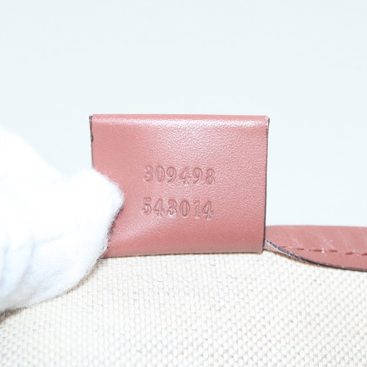 GUCCI GG Supreme Tote Bag Beige Pink Silver 309498 85716