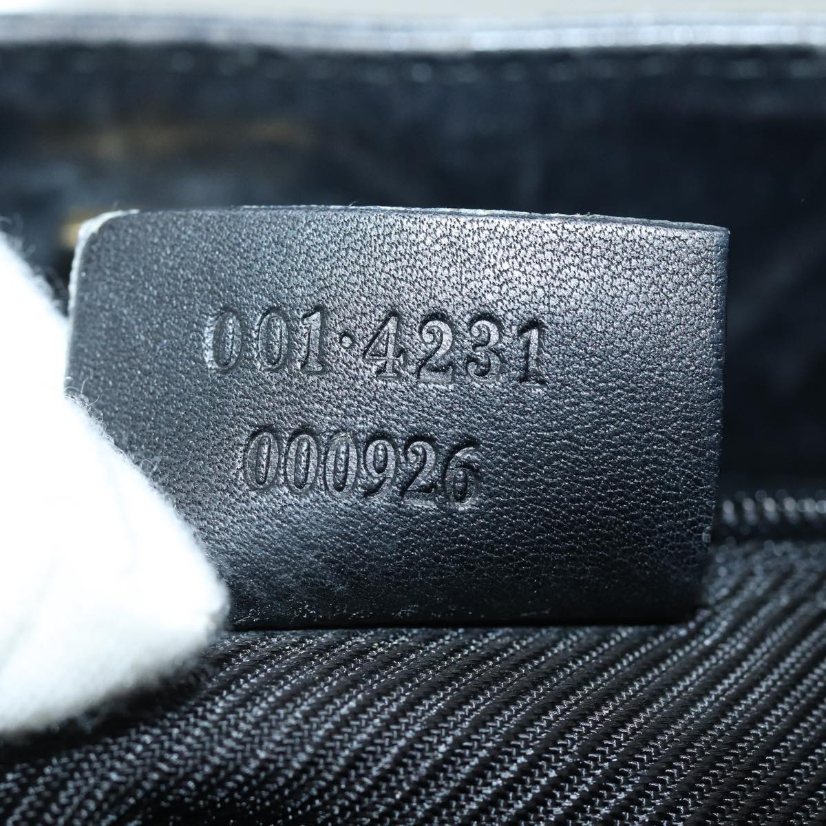 GUCCI GG Canvas Shoulder Bag Black Gold 001 4231 85720