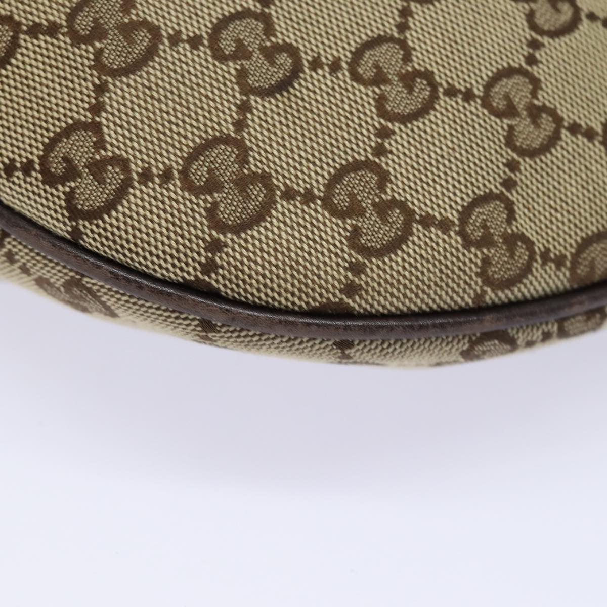 GUCCI GG Canvas Shoulder Bag Beige Gold 169998 85721